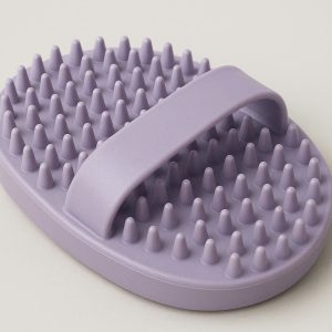 27 Gentle Rubber Curry Brush for Short Haired Dogs and Sensitive Pets