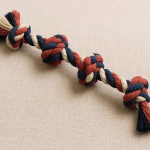 3 Plush Rope Tug Toy with Multiple Knots for Interactive Play
