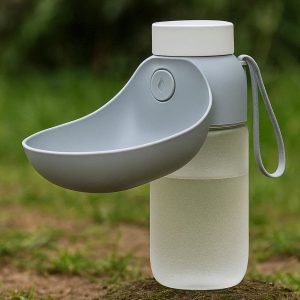 9 Leak Proof Dog Water Bottle with Foldable Bowl for Outdoor Travel